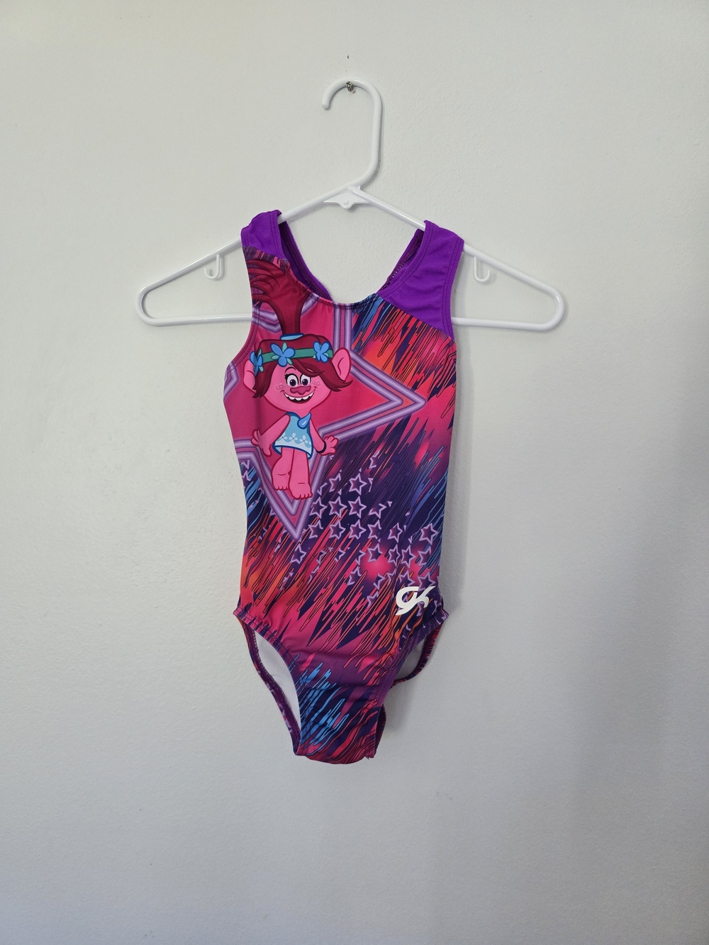 GK Elite Trolls Princess Poppy Gymnastics Dance Leotard Racerback Dreamworks